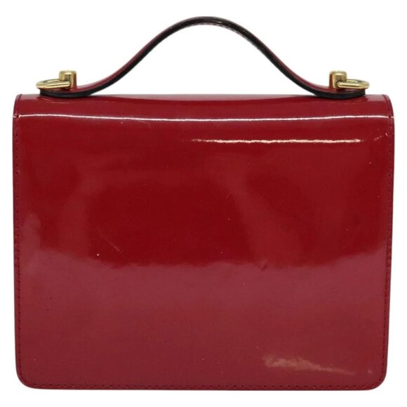 LOUIS VUITTON Vernis Monceau BB Hand Bag 2way Rose Andian M91579 LV Auth 127225 - Picture 2 of 16